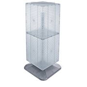 AZAR DISPLAYS Four-Sided Pegboard Tower Revolving Display Panel Size 14"W x 40"H 701435-CLR